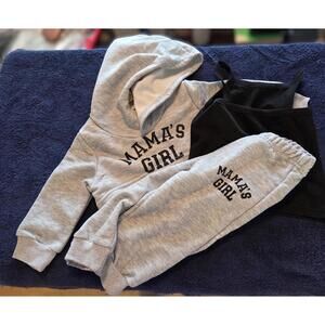 Shein Sweatshirt and Sweatpants‎ Set with Black Tank Top 6-9M